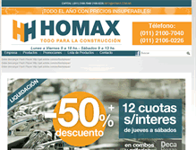 Tablet Screenshot of homax.com.ar